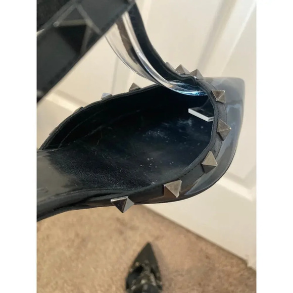 Valentino Garavani noir patent rockstud caged heels pumps - Picture 12 of 16